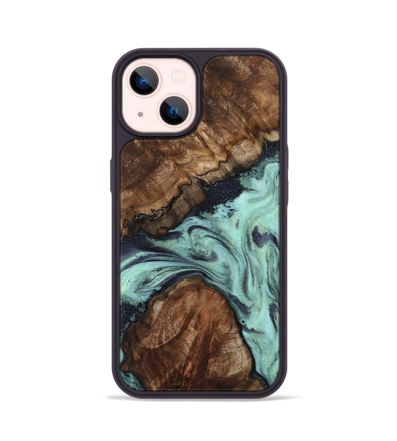 iPhone 14 Wood Phone Case - Marion (Green, 802370)