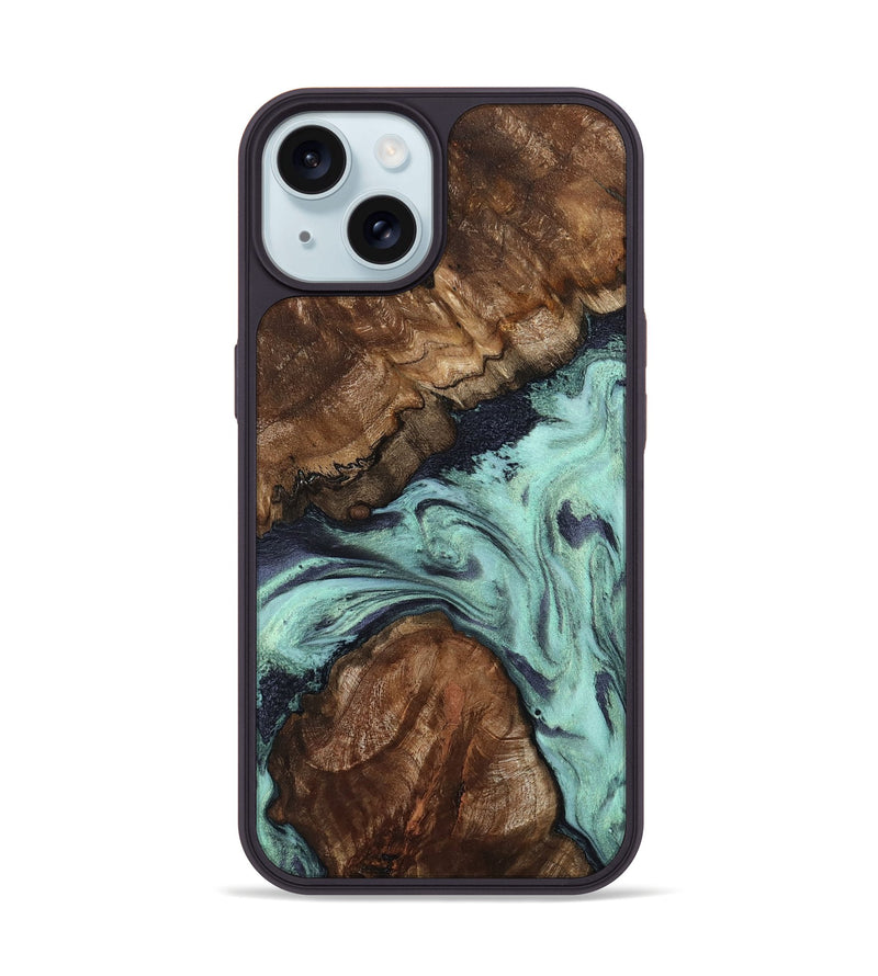 iPhone 15 Wood Phone Case - Marion (Green, 802370)
