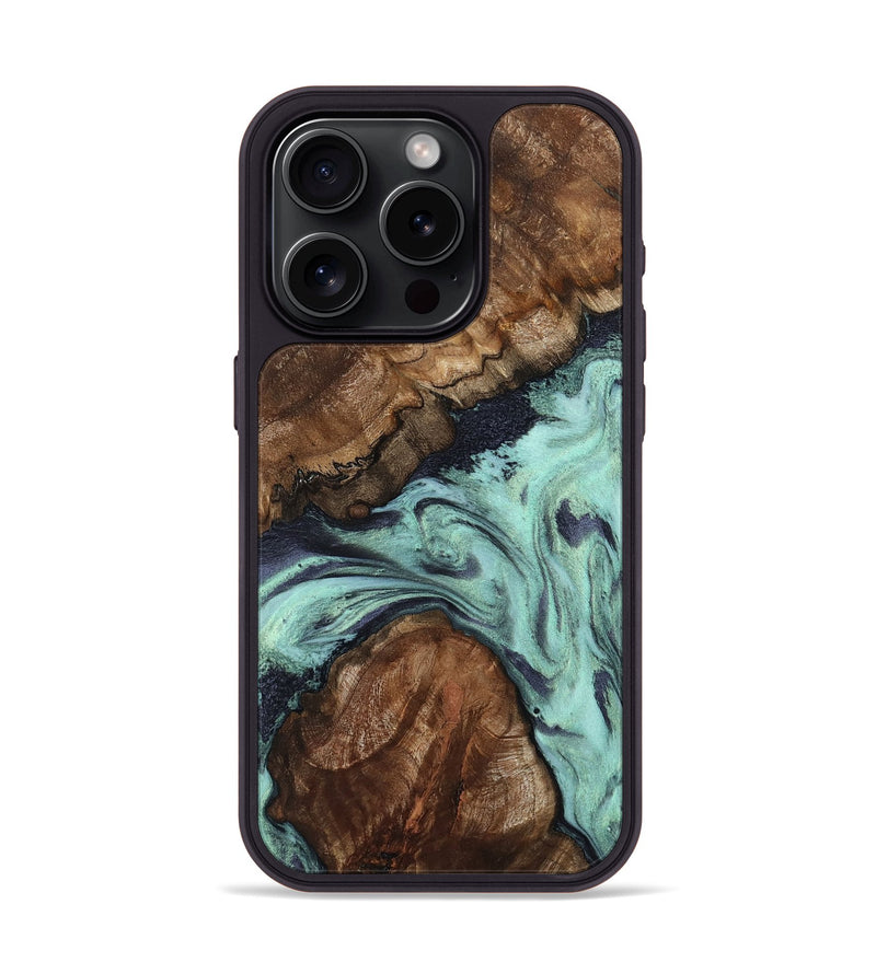 iPhone 15 Pro Wood Phone Case - Marion (Green, 802370)