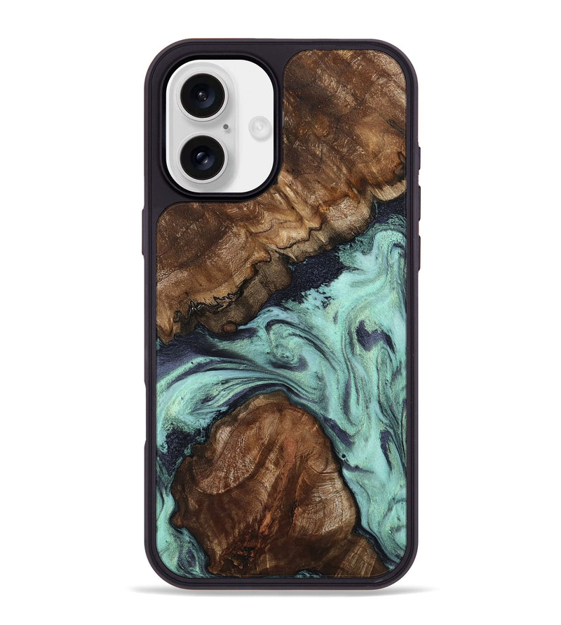 iPhone 16 Plus Wood Phone Case - Marion (Green, 802370)