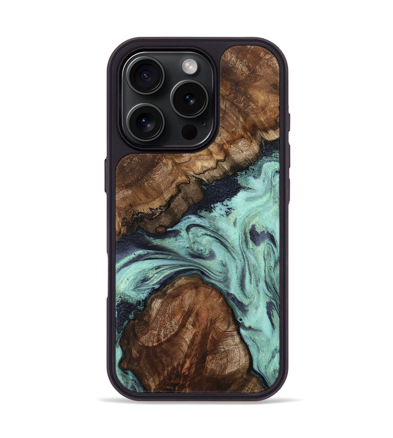 iPhone 16 Pro Wood Phone Case - Marion (Green, 802370)