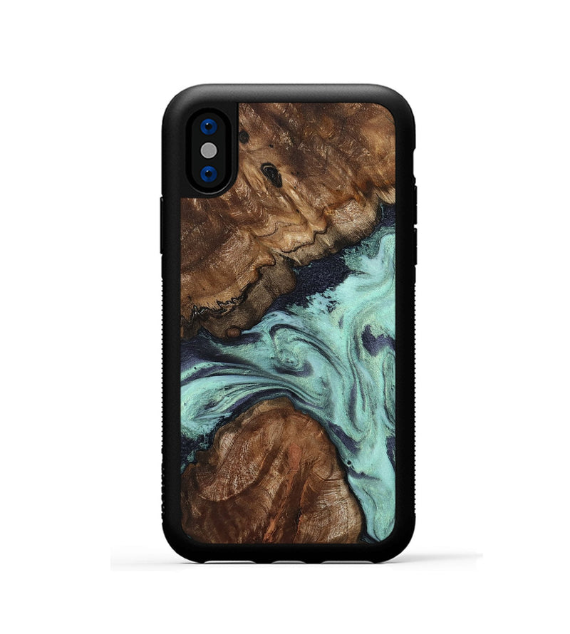 iPhone Xs Wood Phone Case - Marion (Green, 802370)