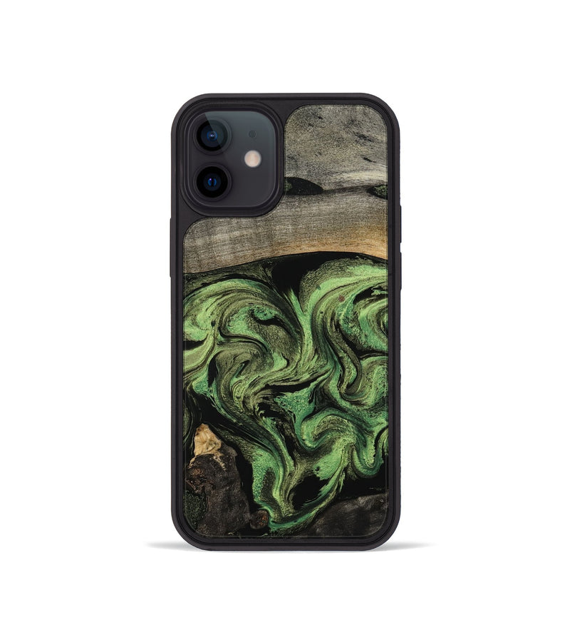 iPhone 12 mini Wood Phone Case - Rylan (Green, 802371)