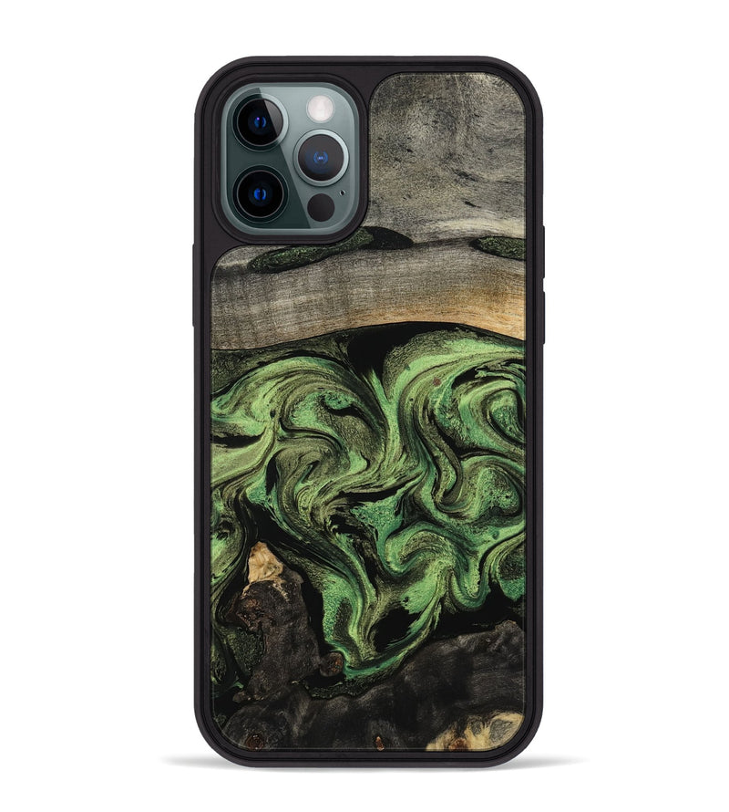 iPhone 12 Pro Max Wood Phone Case - Rylan (Green, 802371)