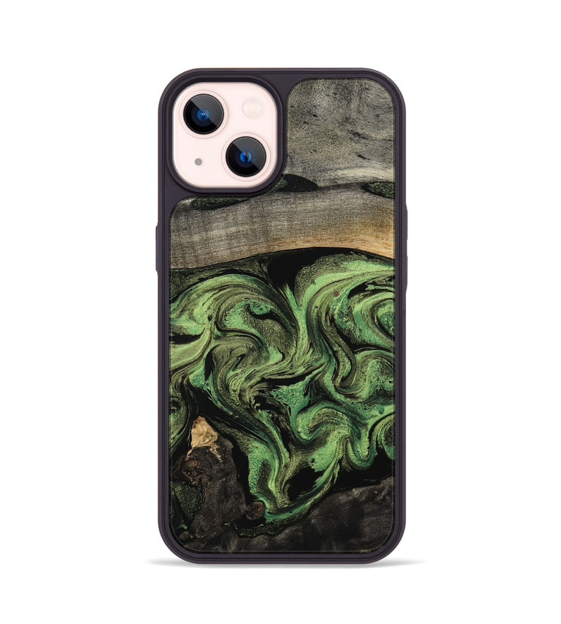 iPhone 14 Wood Phone Case - Rylan (Green, 802371)
