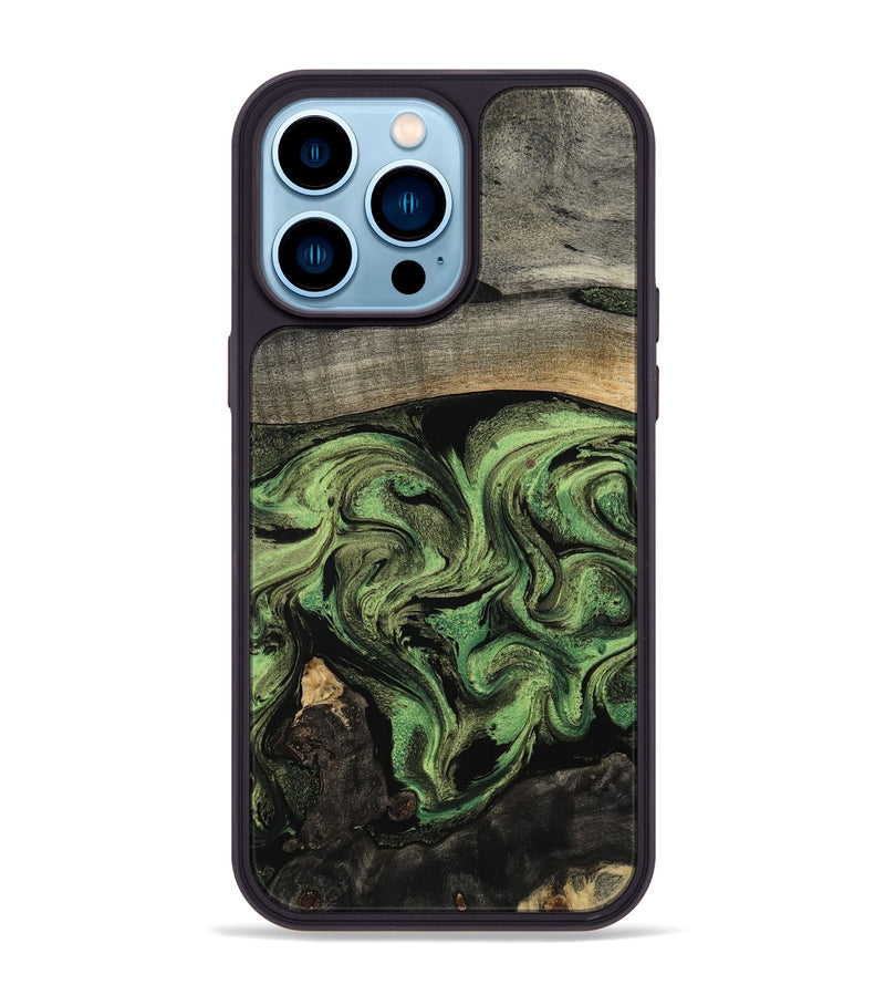 iPhone 14 Pro Max Wood Phone Case - Rylan (Green, 802371)