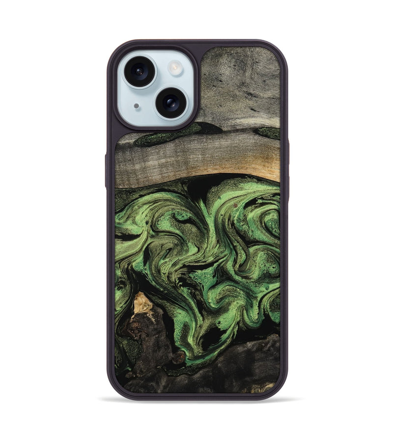 iPhone 15 Wood Phone Case - Rylan (Green, 802371)