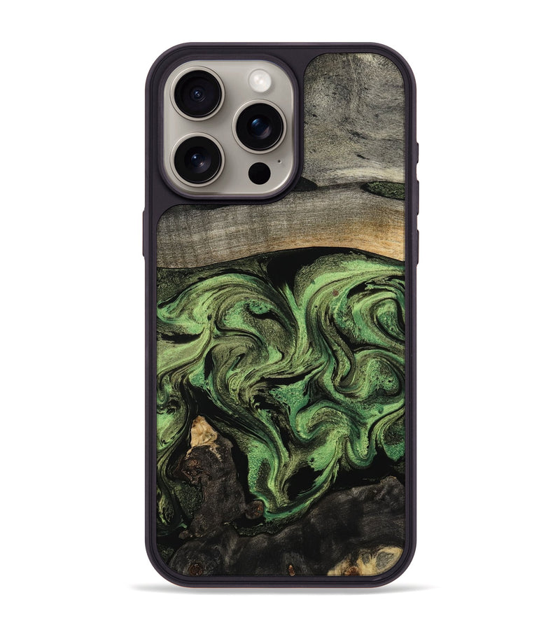 iPhone 15 Pro Max Wood Phone Case - Rylan (Green, 802371)