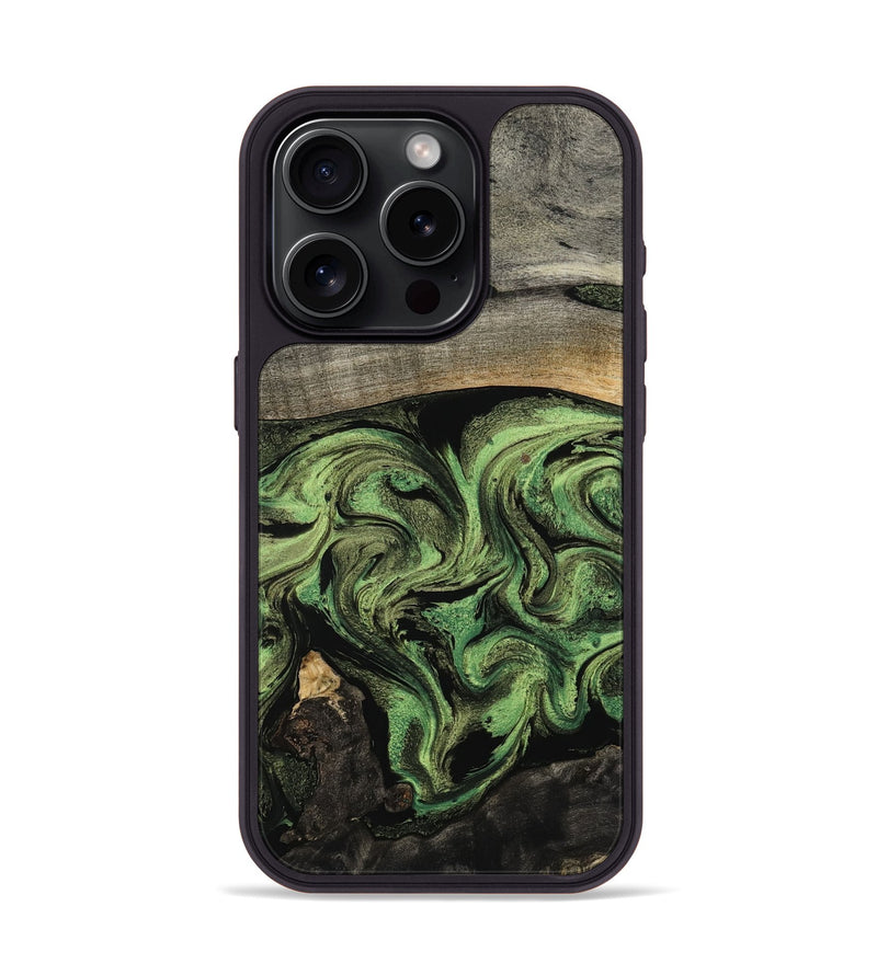iPhone 15 Pro Wood Phone Case - Rylan (Green, 802371)