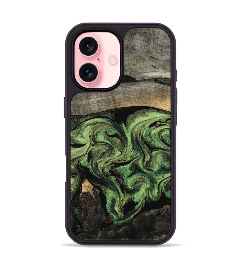 iPhone 16 Wood Phone Case - Rylan (Green, 802371)