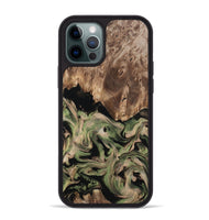iPhone 12 Pro Max Wood Phone Case - Ora (Green, 802372)
