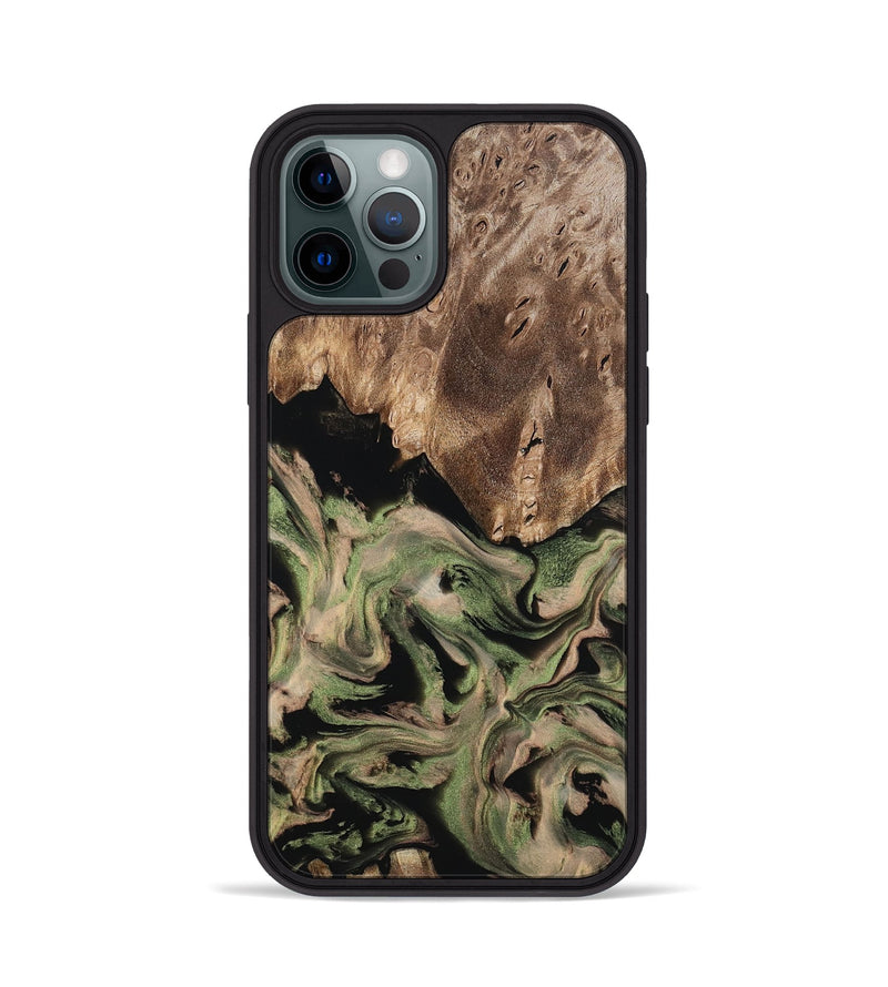 iPhone 12 Pro Wood Phone Case - Ora (Green, 802372)