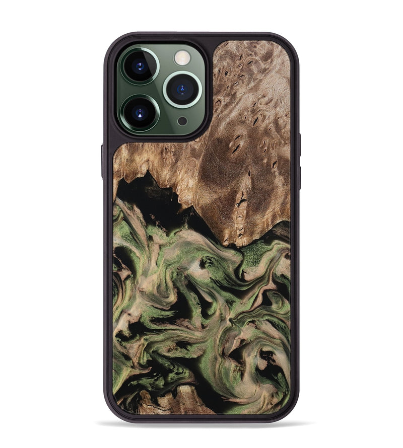 iPhone 13 Pro Max Wood Phone Case - Ora (Green, 802372)