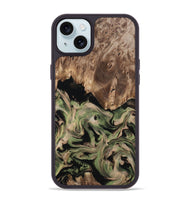 iPhone 15 Plus Wood Phone Case - Ora (Green, 802372)