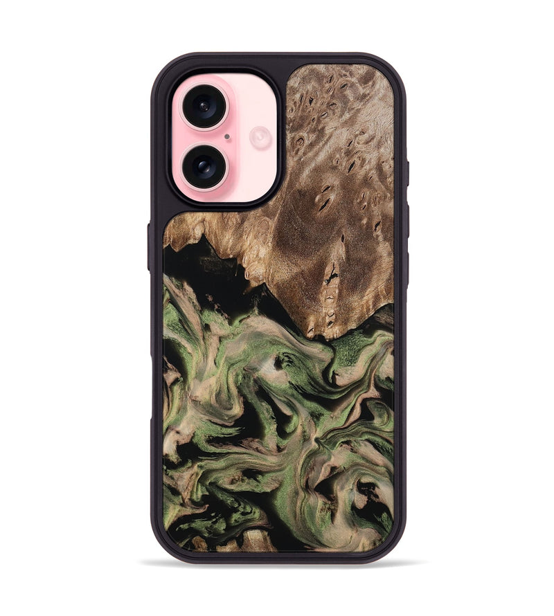 iPhone 16 Wood Phone Case - Ora (Green, 802372)