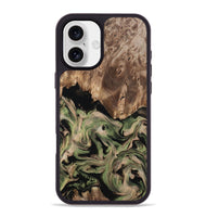 iPhone 16 Plus Wood Phone Case - Ora (Green, 802372)