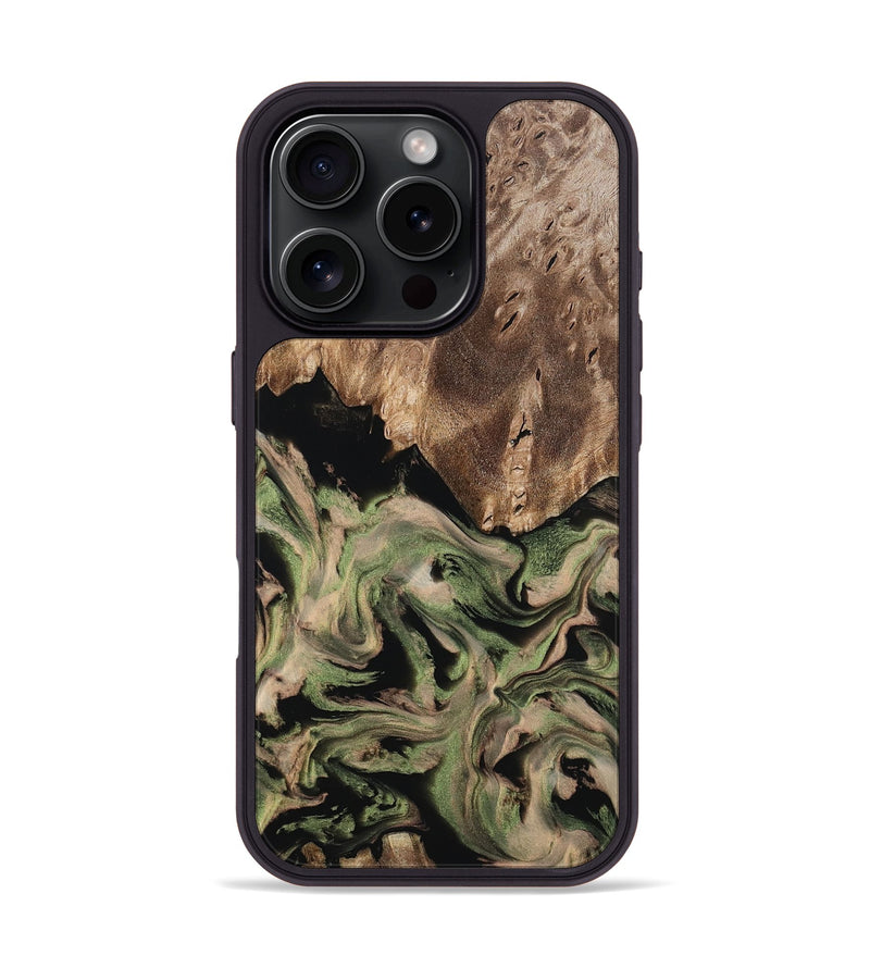 iPhone 16 Pro Wood Phone Case - Ora (Green, 802372)