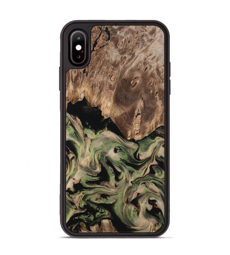 iPhone Xs Max Wood Phone Case - Ora (Green, 802372)