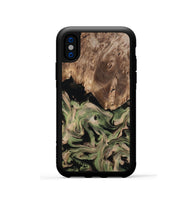 iPhone Xs Wood Phone Case - Ora (Green, 802372)