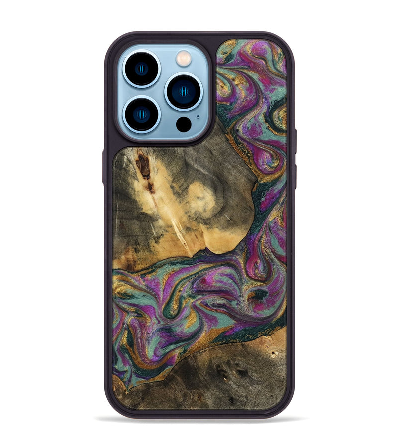 iPhone 14 Pro Max Wood Phone Case - Joesph (Green, 802374)