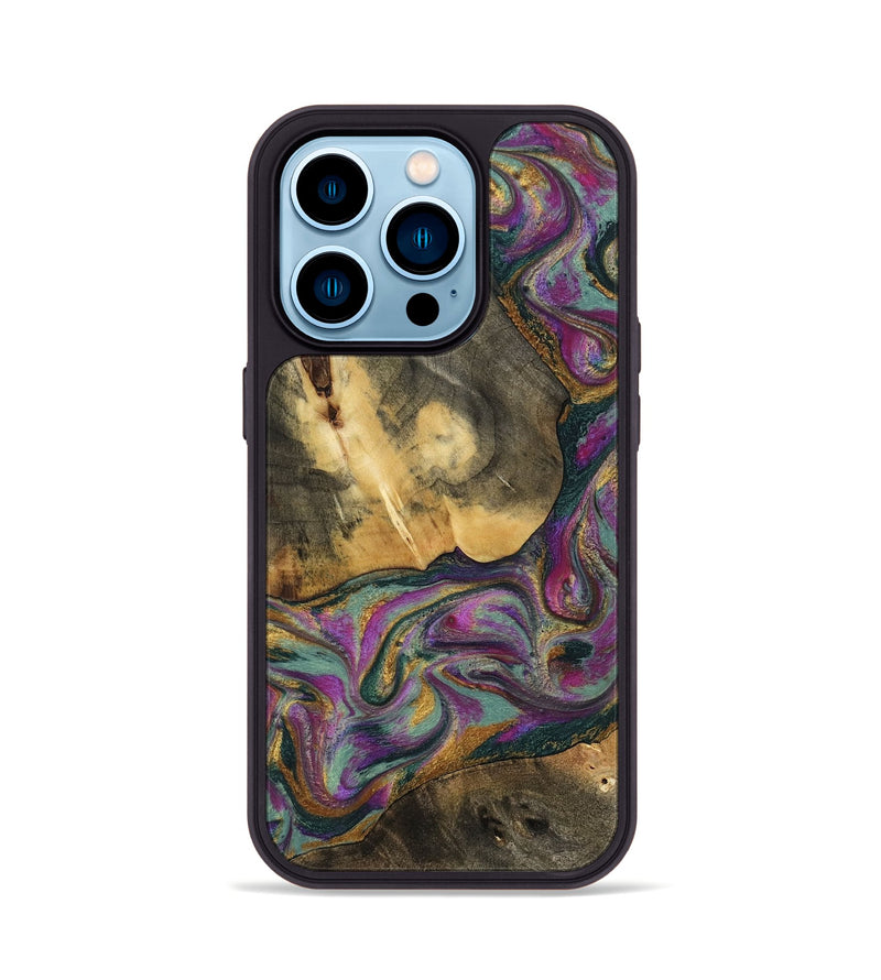 iPhone 14 Pro Wood Phone Case - Joesph (Green, 802374)