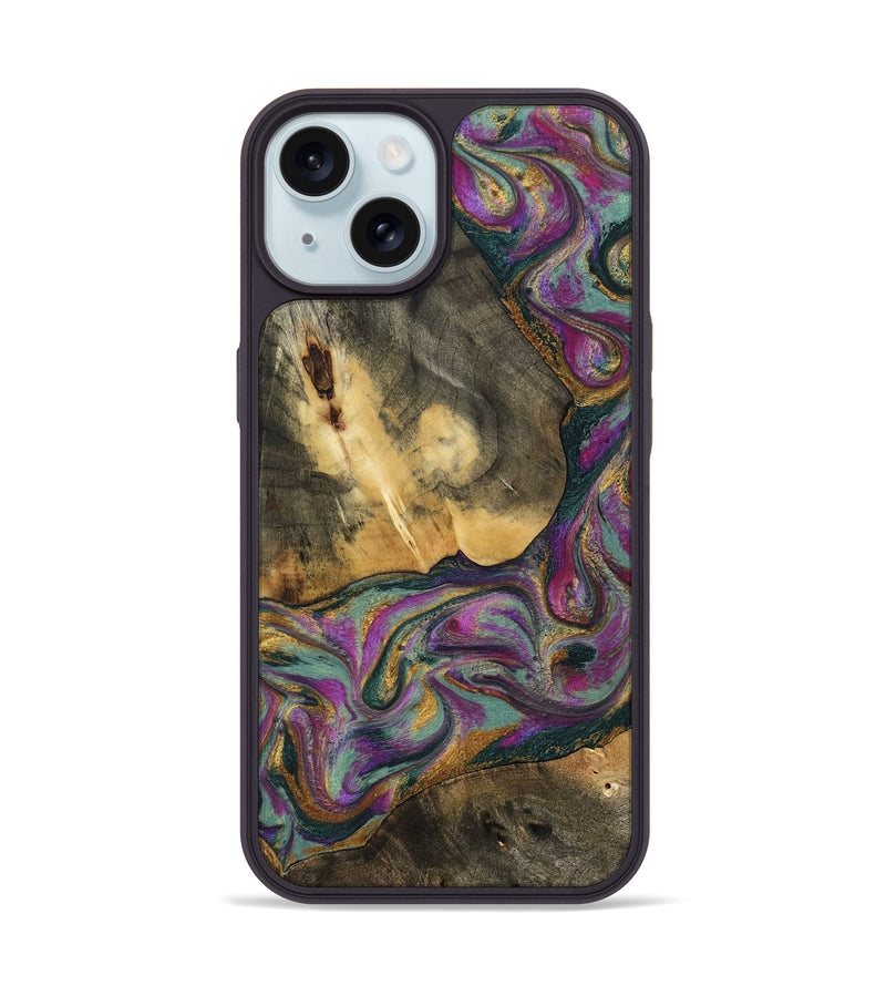 iPhone 15 Wood Phone Case - Joesph (Green, 802374)