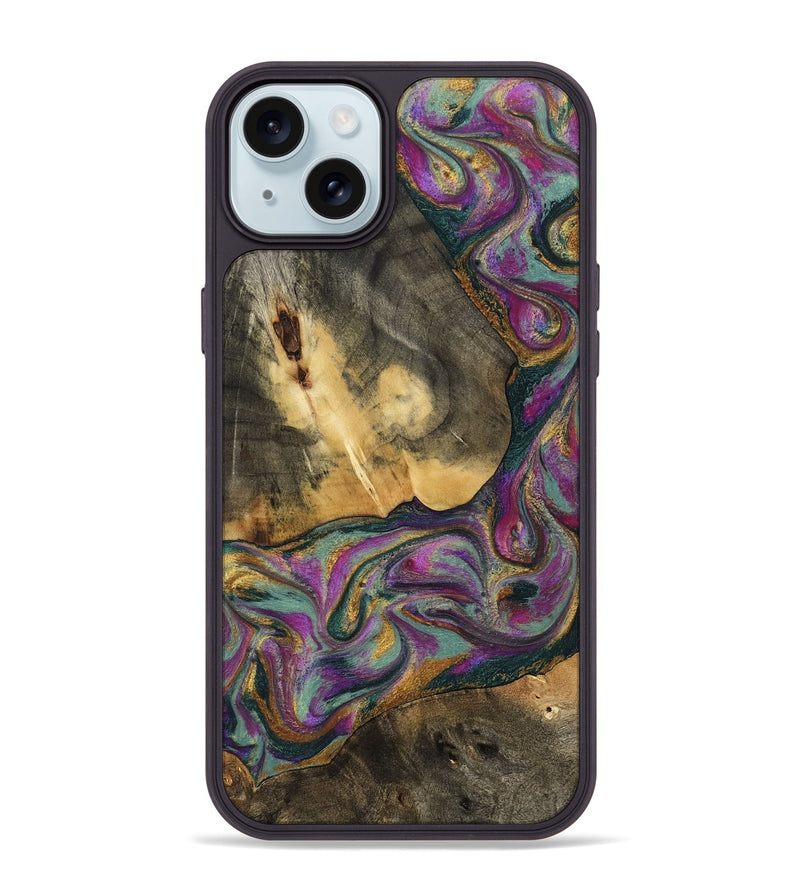 iPhone 15 Plus Wood Phone Case - Joesph (Green, 802374)