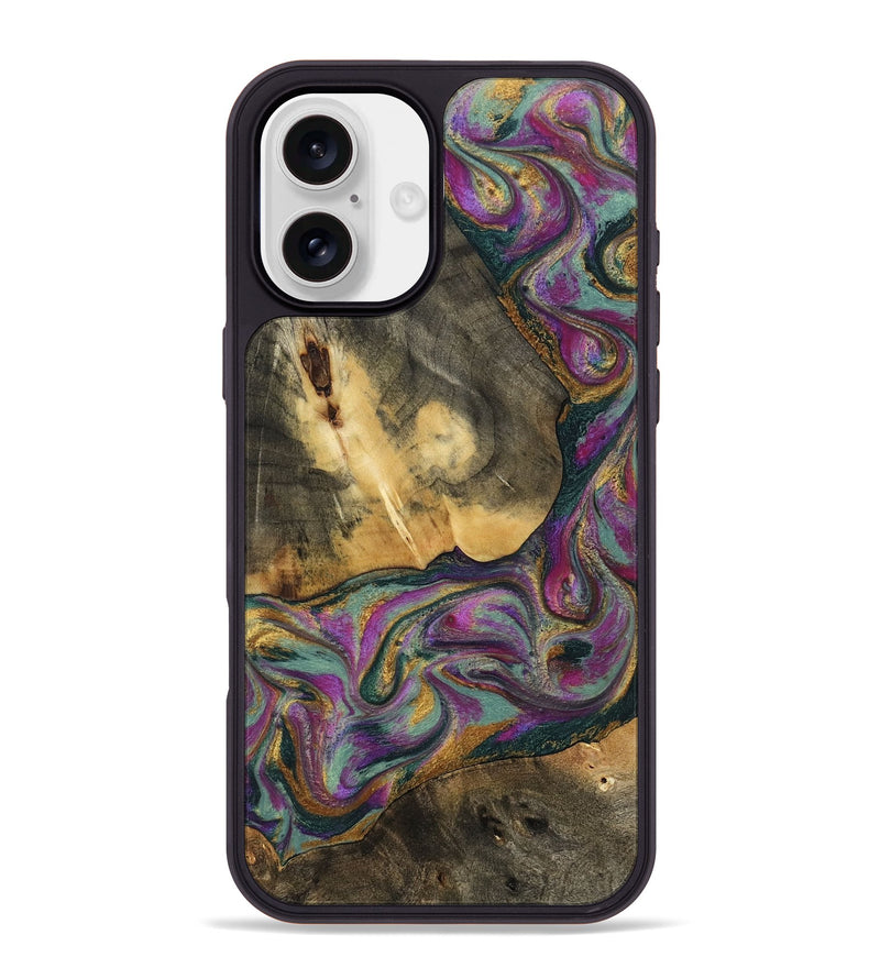 iPhone 16 Plus Wood Phone Case - Joesph (Green, 802374)
