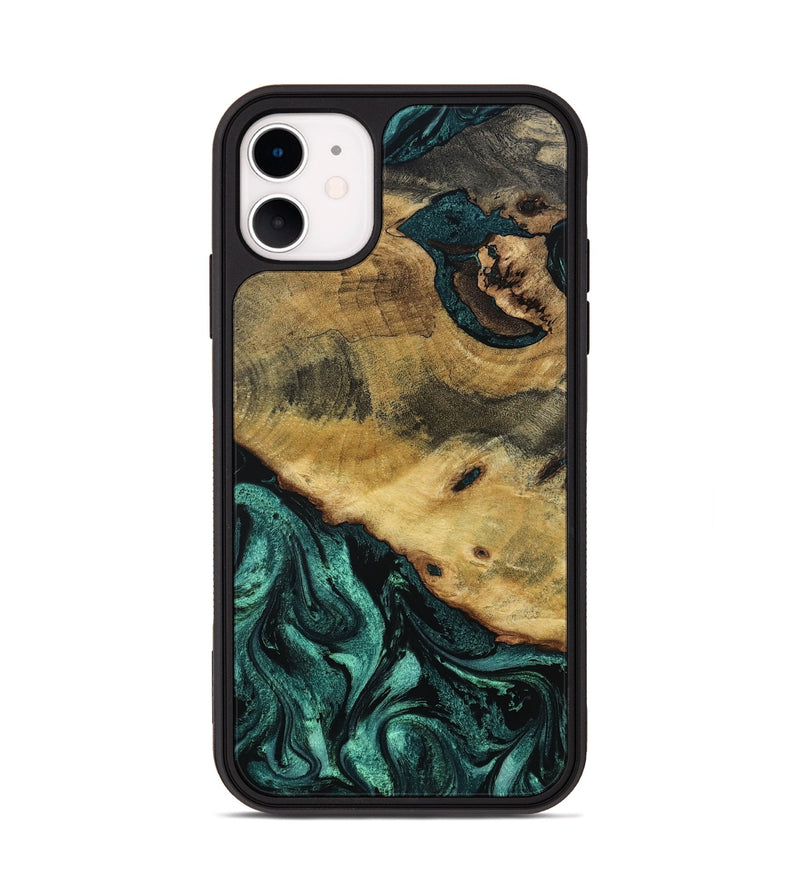 iPhone 11 Wood Phone Case - Gavyn (Green, 802375)