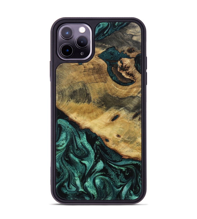 iPhone 11 Pro Max Wood Phone Case - Gavyn (Green, 802375)