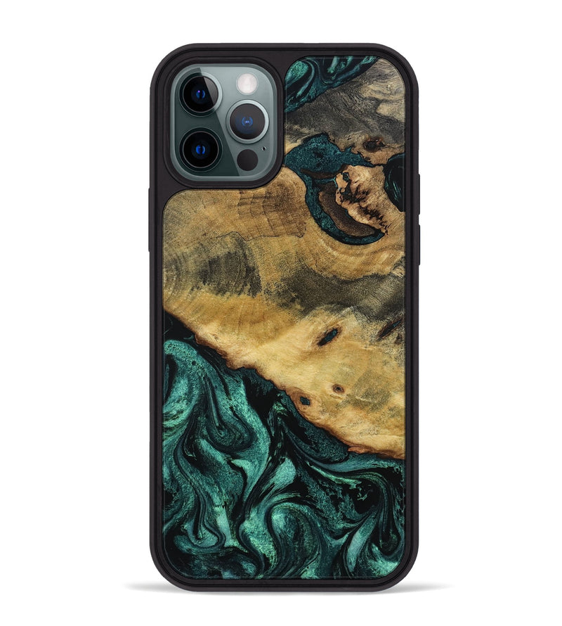 iPhone 12 Pro Max Wood Phone Case - Gavyn (Green, 802375)