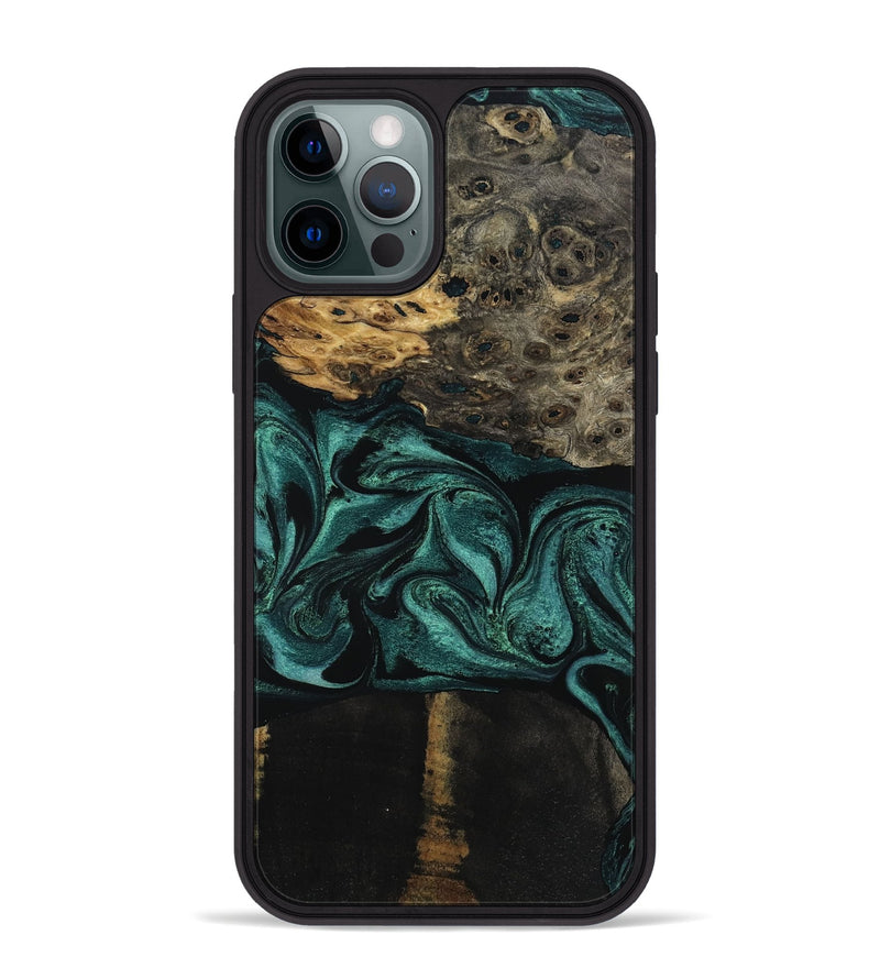 iPhone 12 Pro Max Wood Phone Case - Jalisa (Green, 802376)