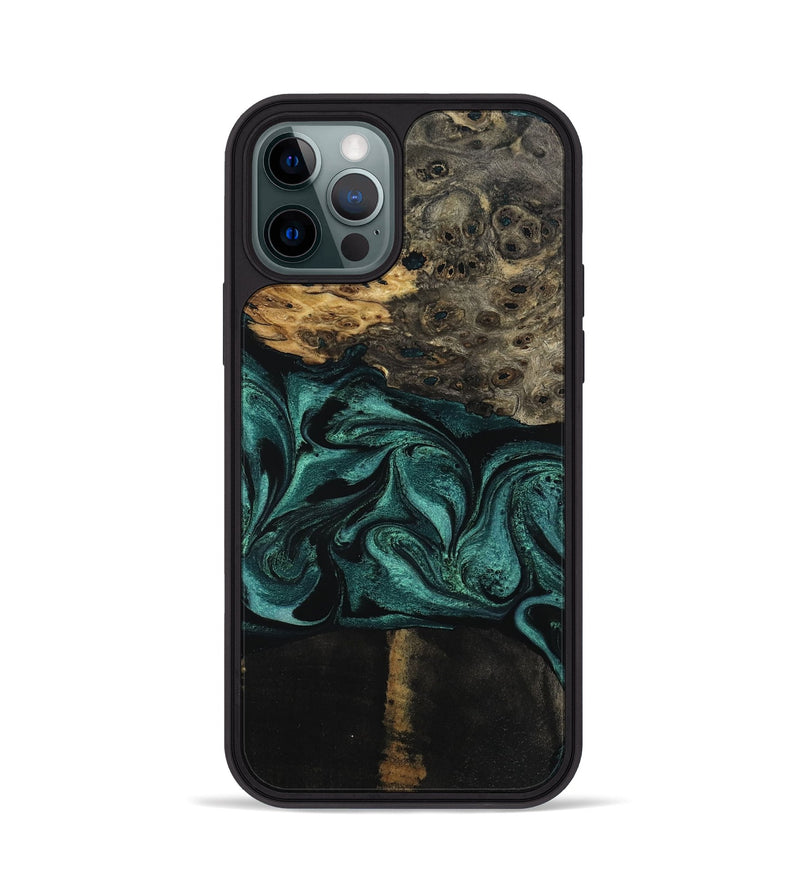 iPhone 12 Pro Wood Phone Case - Jalisa (Green, 802376)