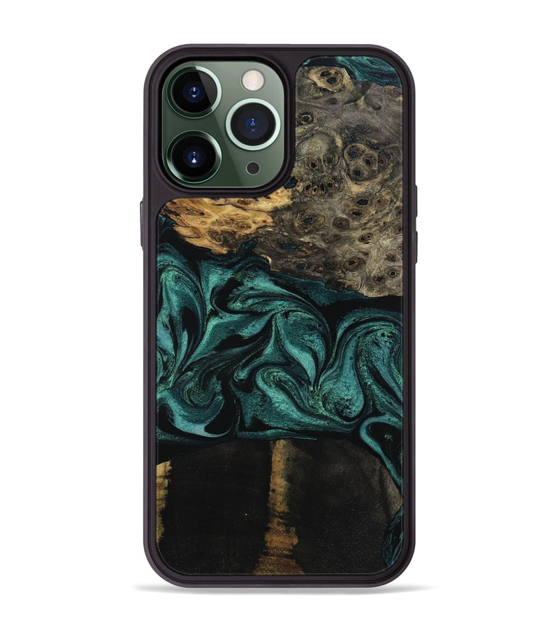 iPhone 13 Pro Max Wood Phone Case - Jalisa (Green, 802376)