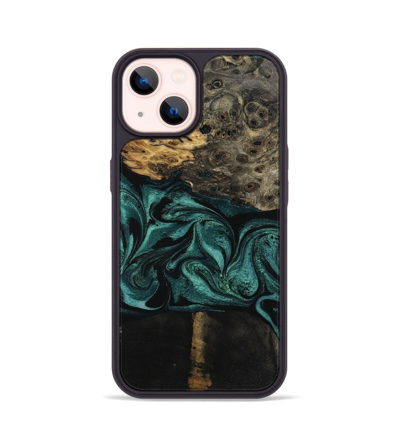 iPhone 14 Wood Phone Case - Jalisa (Green, 802376)