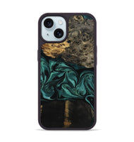 iPhone 15 Wood Phone Case - Jalisa (Green, 802376)