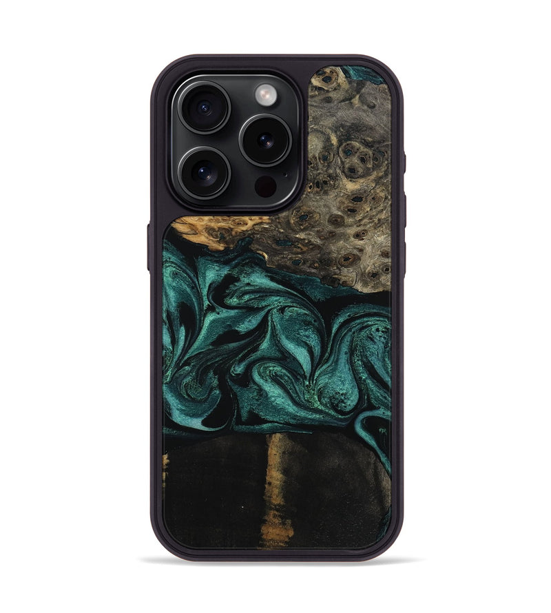 iPhone 15 Pro Wood Phone Case - Jalisa (Green, 802376)