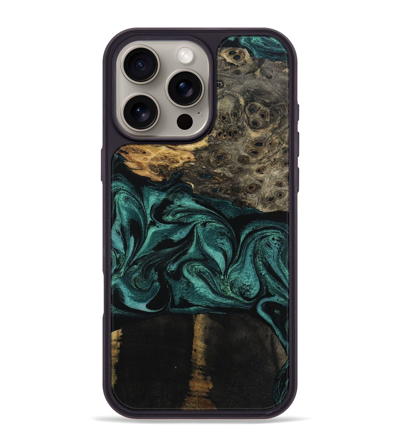 iPhone 16 Pro Max Wood Phone Case - Jalisa (Green, 802376)