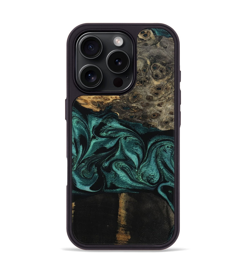 iPhone 16 Pro Wood Phone Case - Jalisa (Green, 802376)