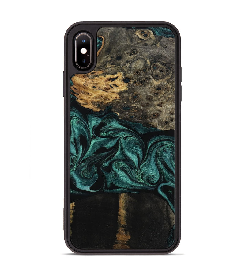 iPhone Xs Max Wood Phone Case - Jalisa (Green, 802376)