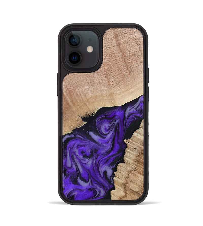 iPhone 12 Wood Phone Case - Alyce (Purple, 802377)