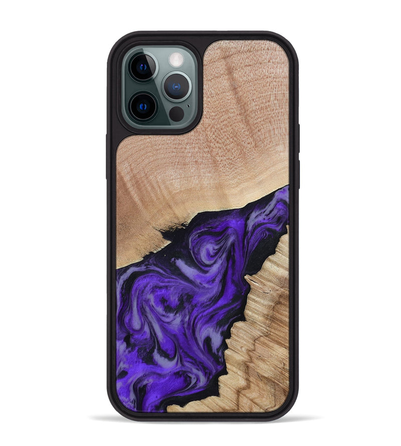 iPhone 12 Pro Max Wood Phone Case - Alyce (Purple, 802377)