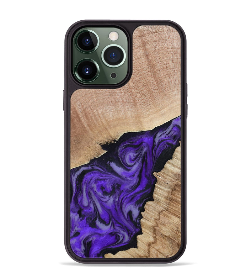iPhone 13 Pro Max Wood Phone Case - Alyce (Purple, 802377)