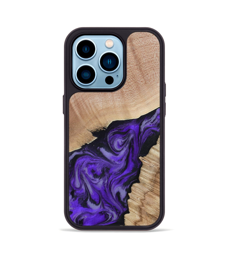 iPhone 14 Pro Wood Phone Case - Alyce (Purple, 802377)