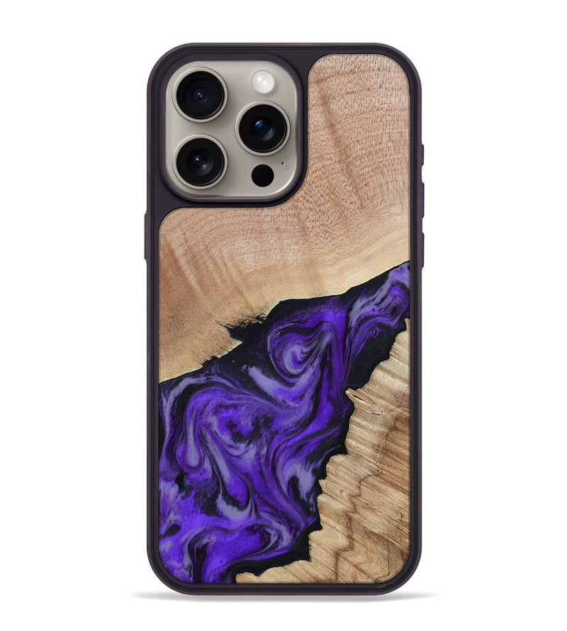 iPhone 15 Pro Max Wood Phone Case - Alyce (Purple, 802377)