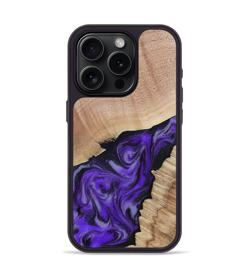 iPhone 15 Pro Wood Phone Case - Alyce (Purple, 802377)