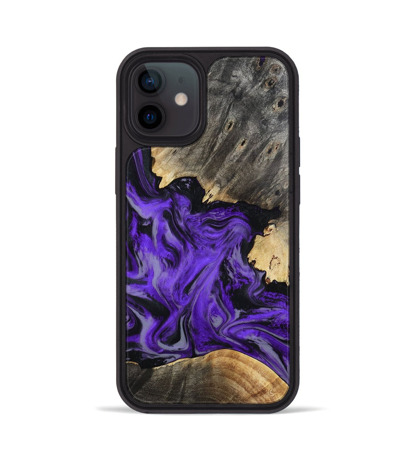 iPhone 12 Wood Phone Case - Jaron (Purple, 802378)