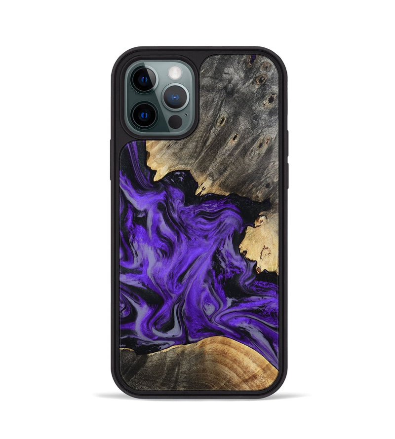 iPhone 12 Pro Wood Phone Case - Jaron (Purple, 802378)