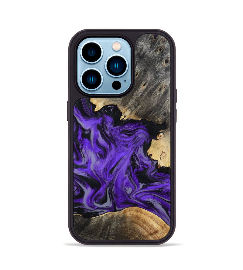 iPhone 14 Pro Wood Phone Case - Jaron (Purple, 802378)