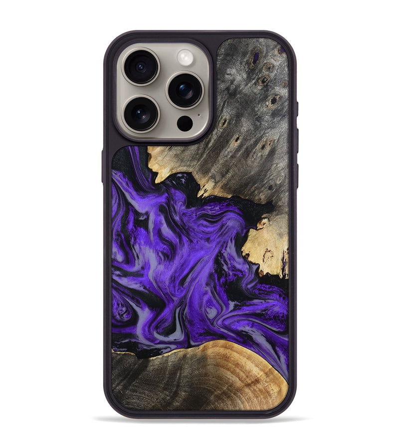 iPhone 15 Pro Max Wood Phone Case - Jaron (Purple, 802378)
